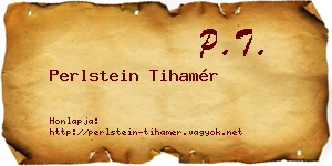Perlstein Tihamér névjegykártya